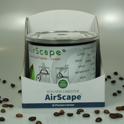 AirScape Vakuumbehälter 300g/850ml Schwarz/Inox