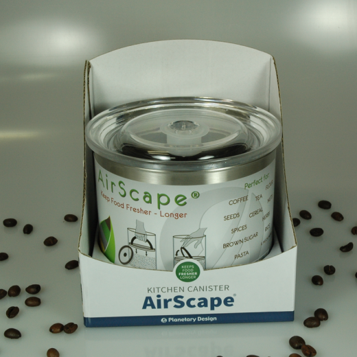 AirScape Vakuumbehälter 300g/850ml Edelstahl matt/Chrome