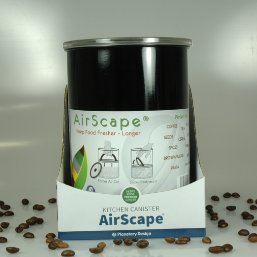 AirScape Vakuumbehälter 600g/1800ml Schwarz/Inox