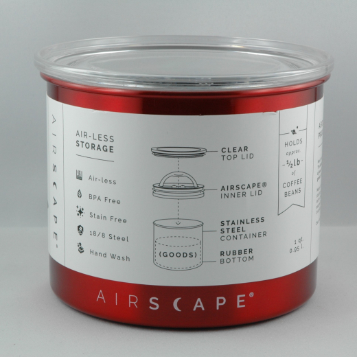 AirScape Vakuumbehälter 300g/850ml Rot