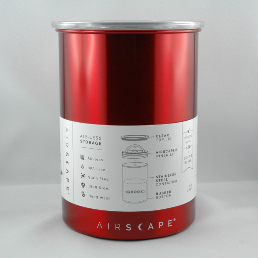 AirScape Vakuumbehälter 600g/1800ml Rot